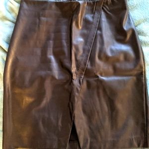 Faux leather skirt